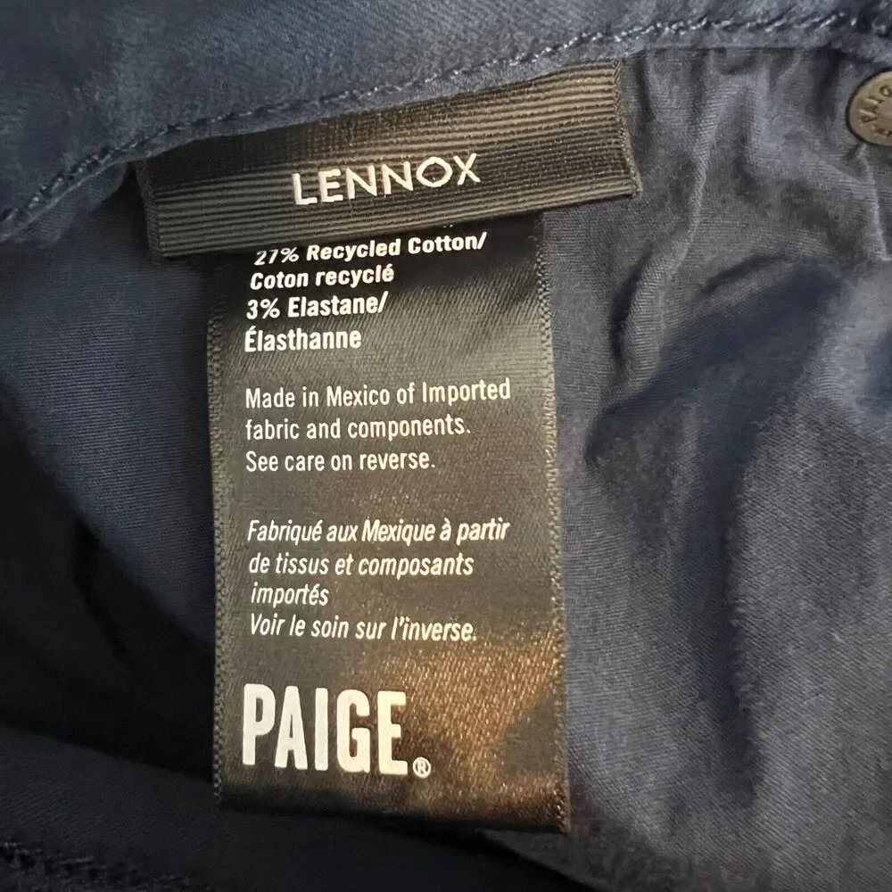 Paige Jeans Mens 38 Blue Lennox‎ Straight Leg Casual Preppy Workwear Office